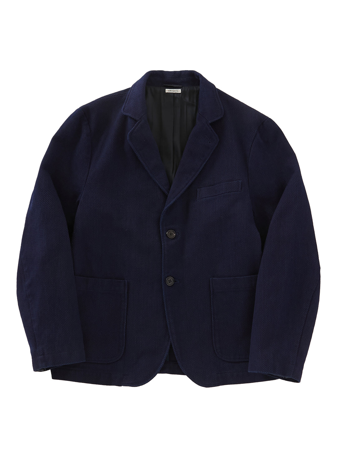 Double Cloth Sashiko Tailored Jacket Pure Indigo