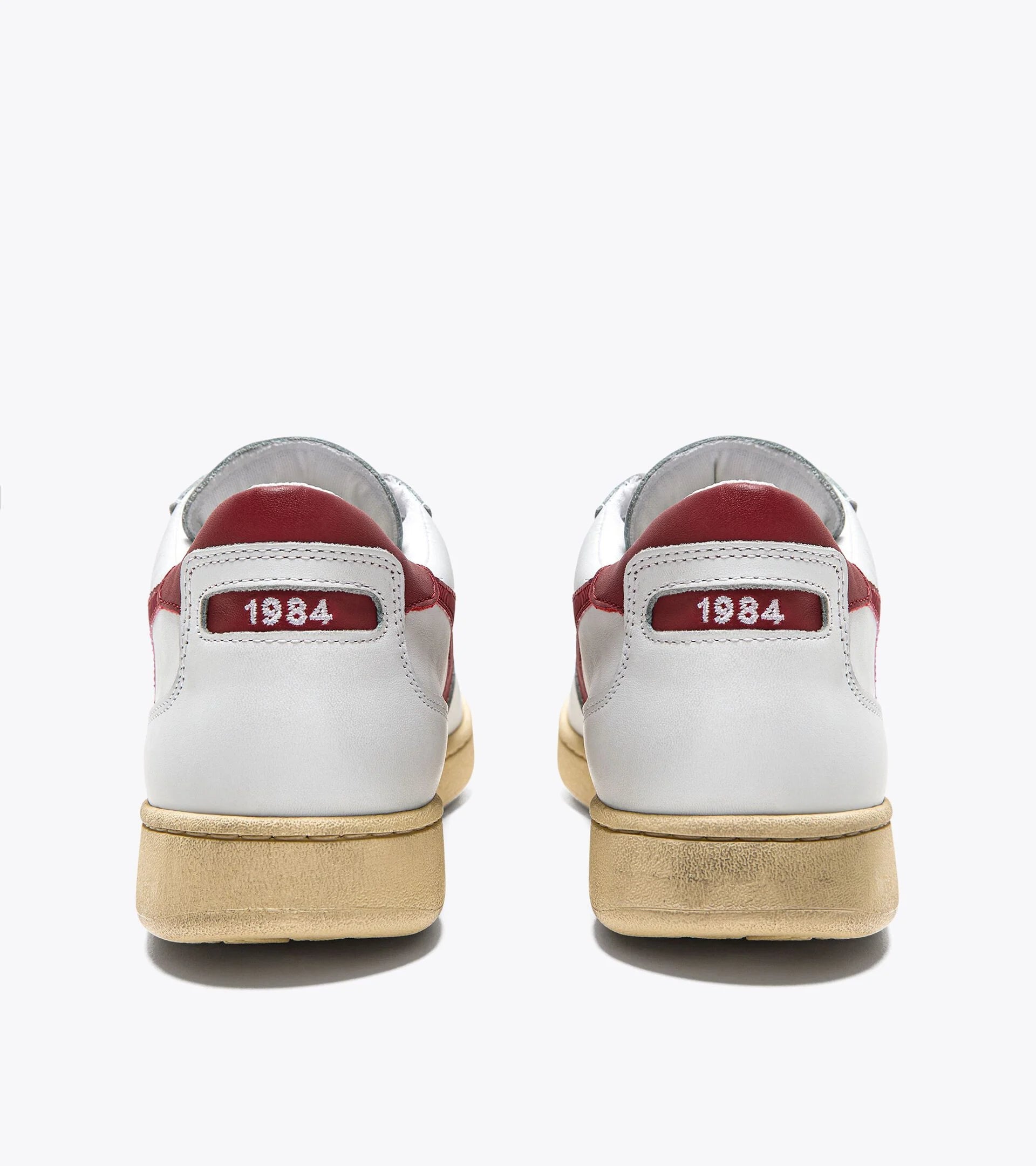 Mi Basket Low Used White/Garnet