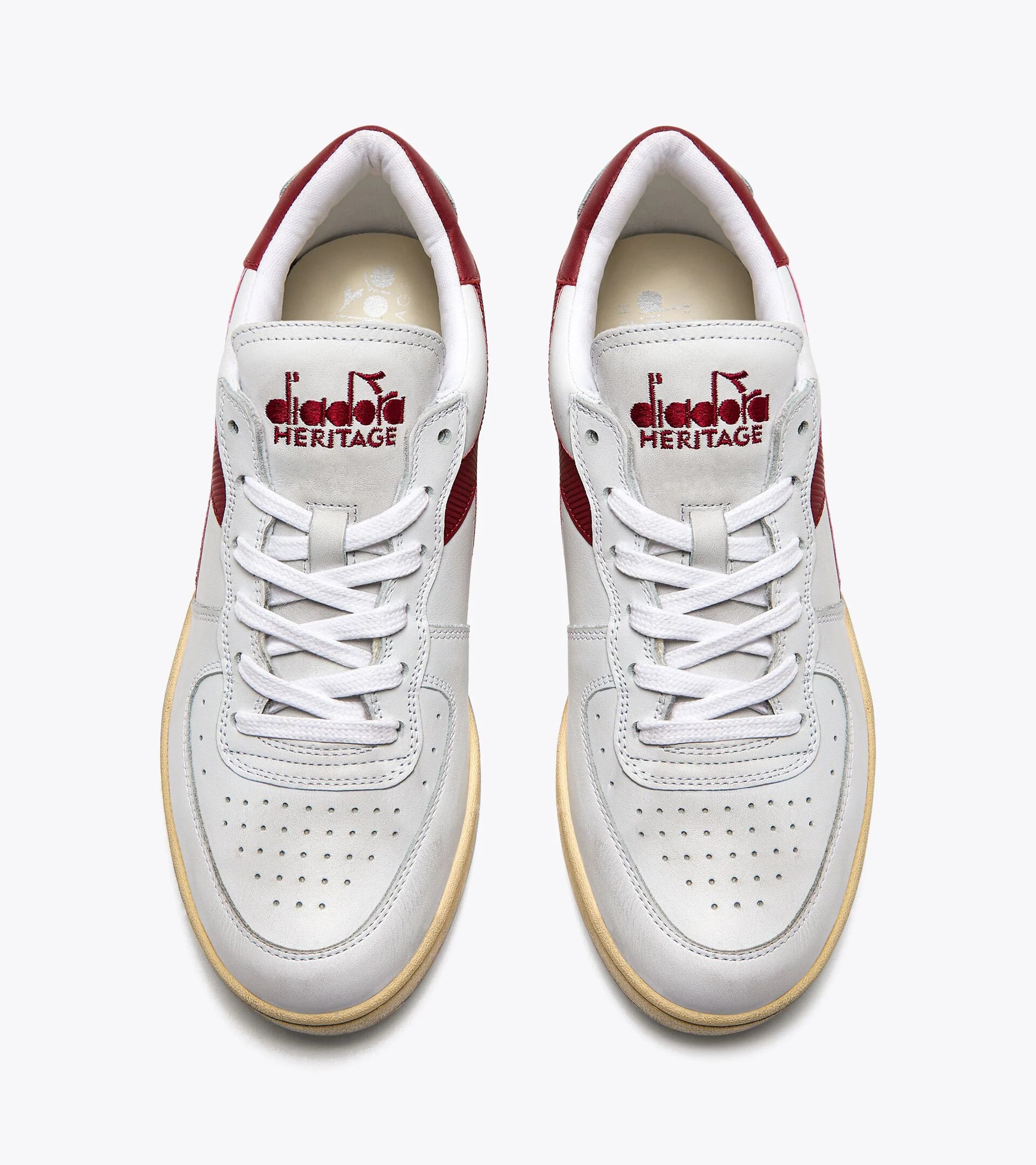 Mi Basket Low Used White/Garnet