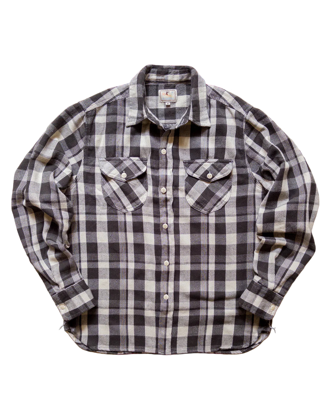 Washed Flannel Workshirt Night Pitch