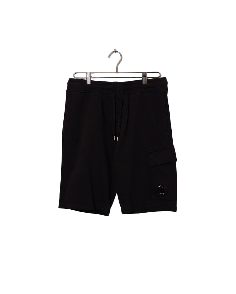Light Fleece Cargo Lens Shorts - Black