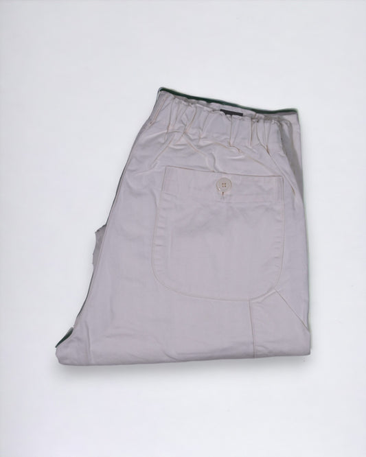 French Work Pants White