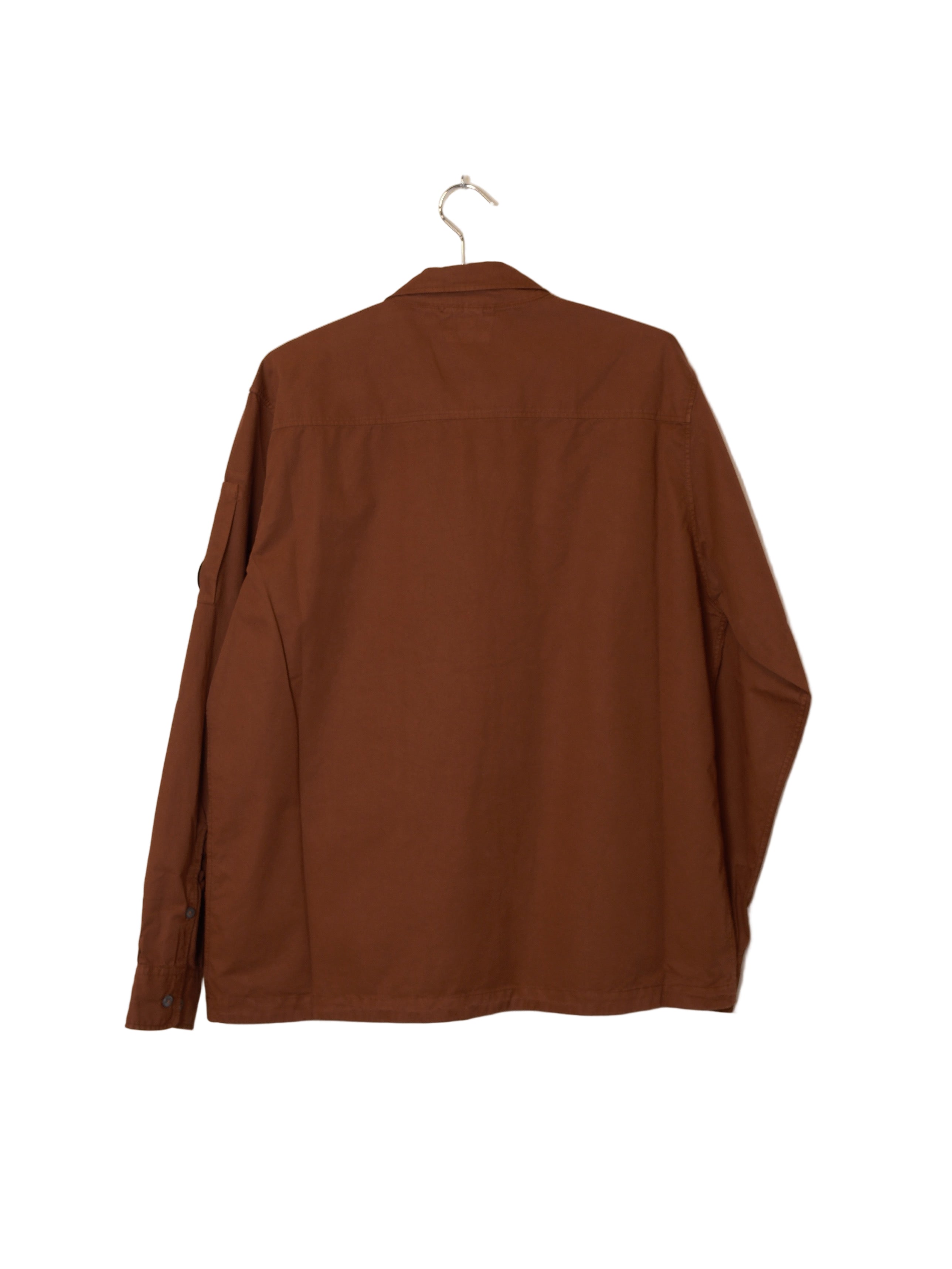 Organic Gabardine Full Zip Overshirt - Sable