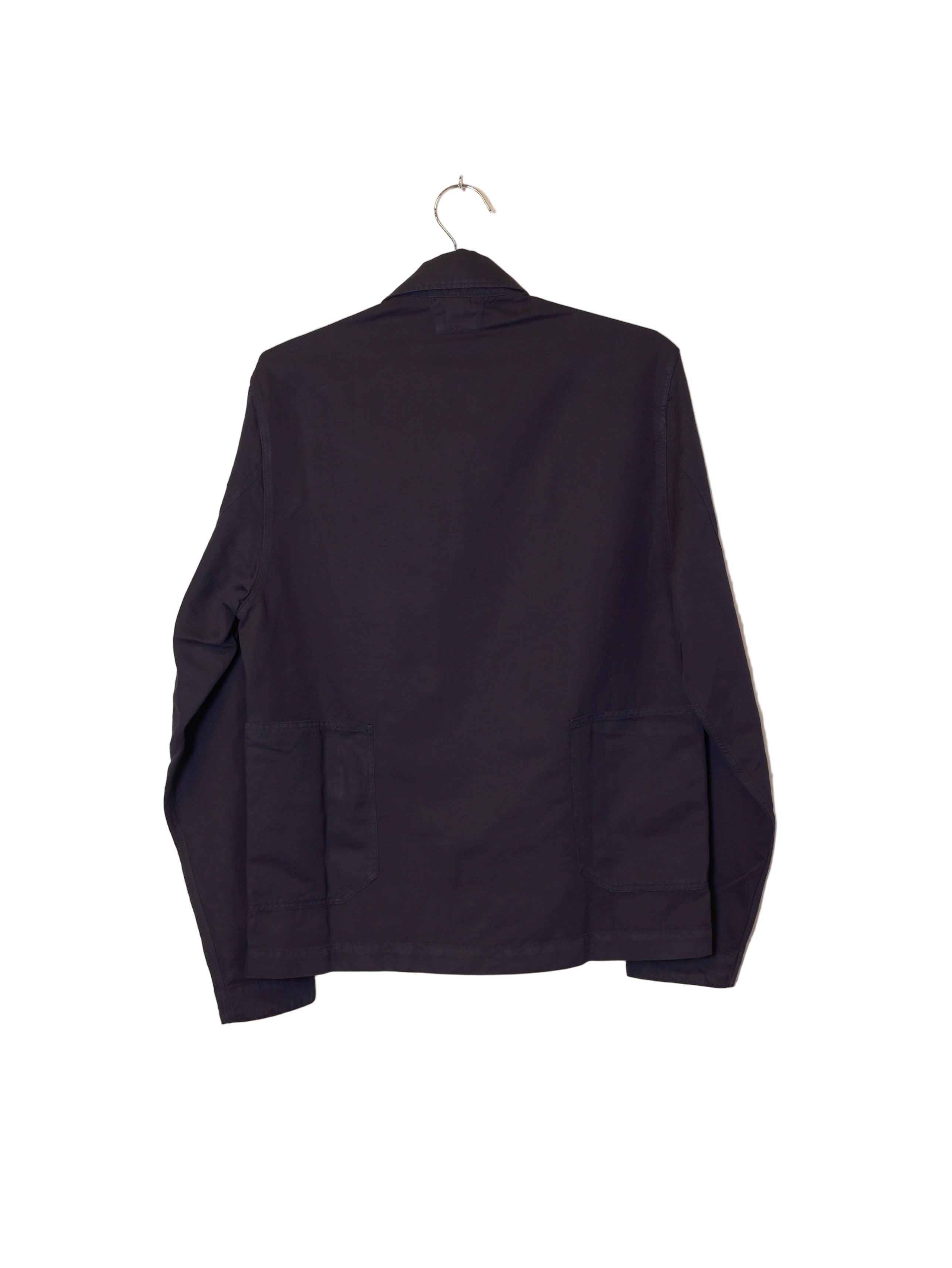 Cotton/Linen Lens Overshirt - Total Eclipse