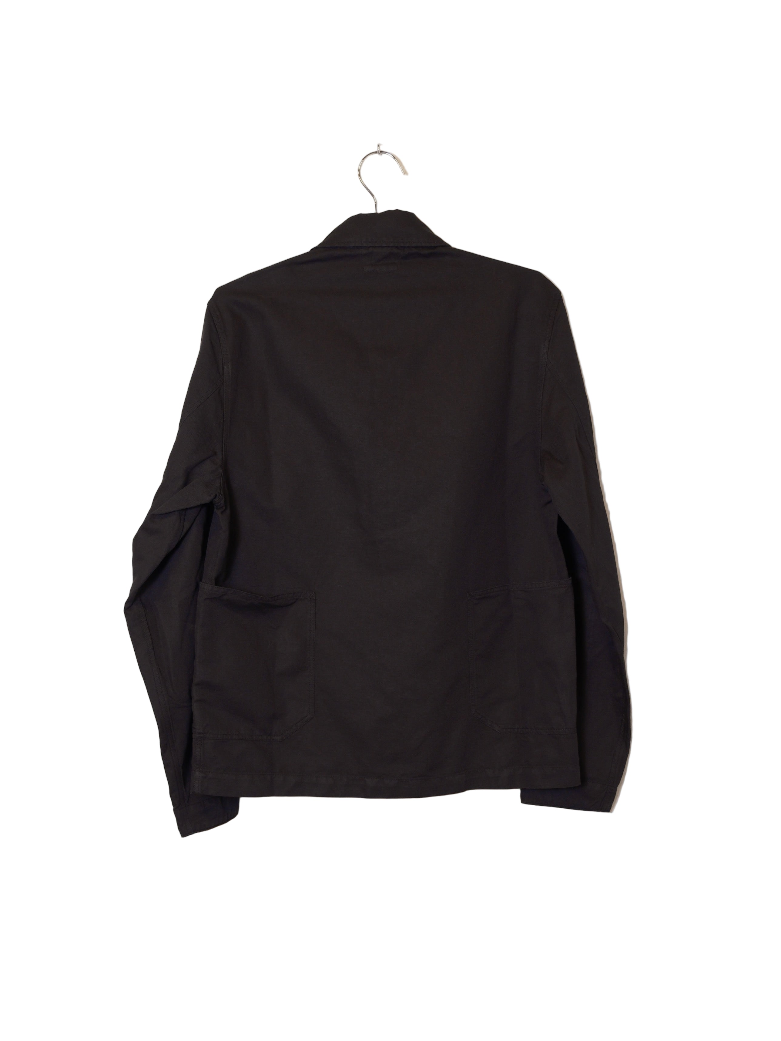 Cotton/Linen Lens Overshirt - Black