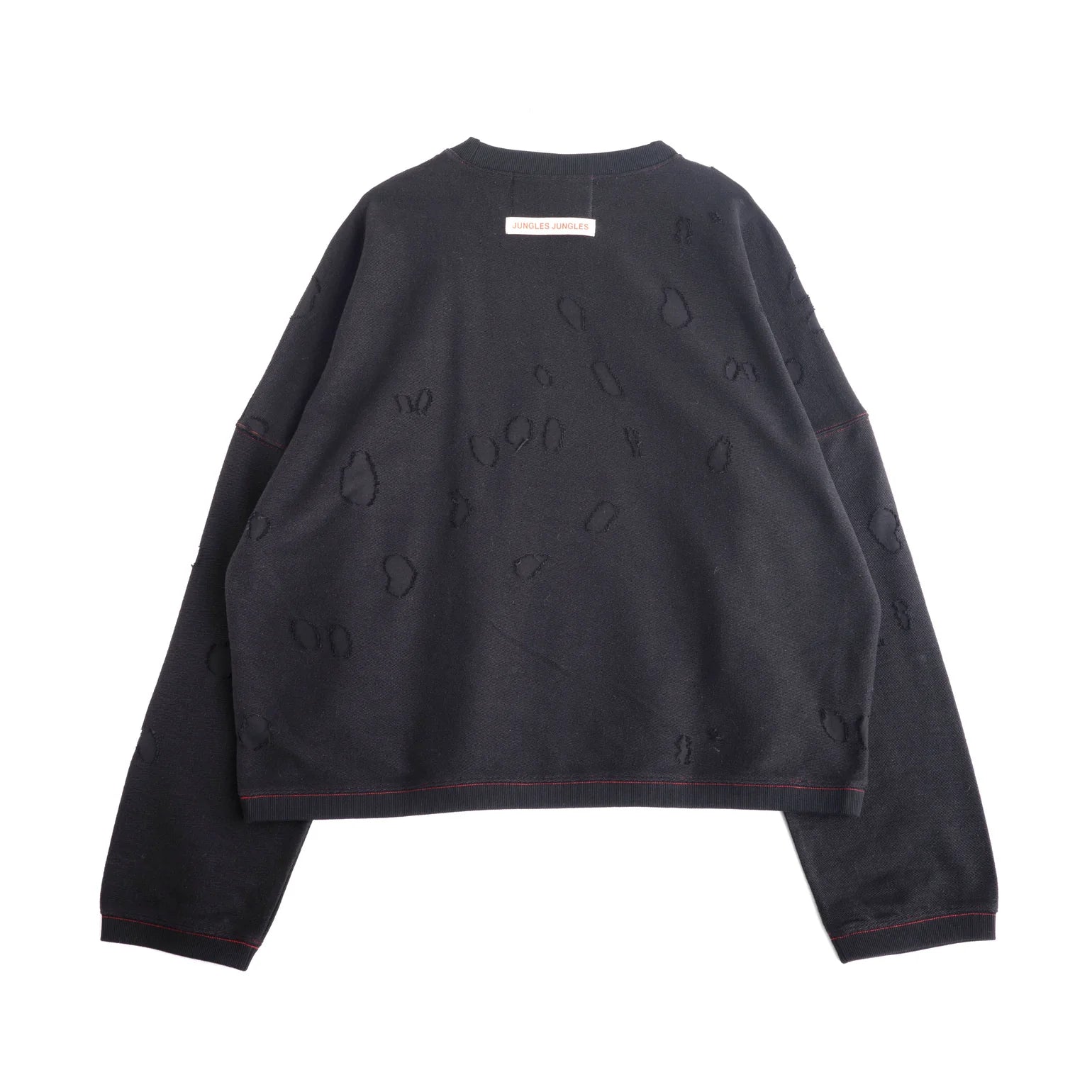 Distressed Crewneck Black