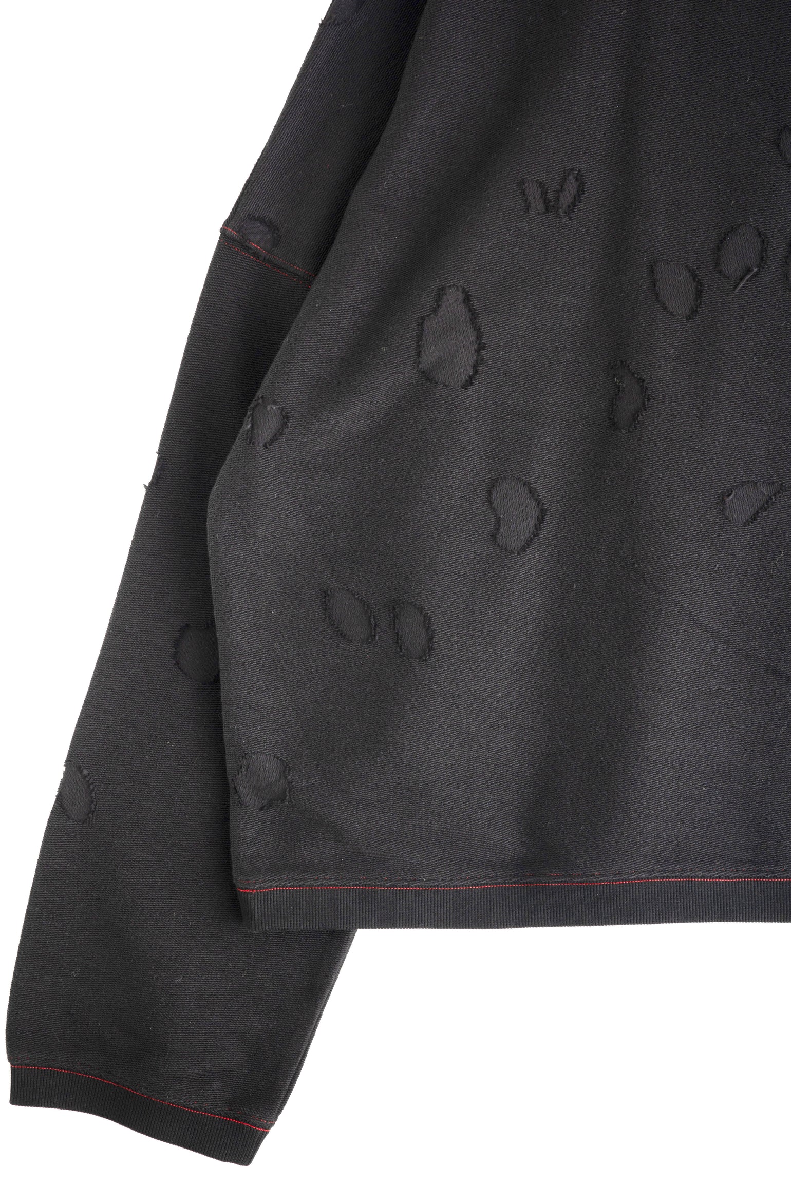 Distressed Crewneck Black