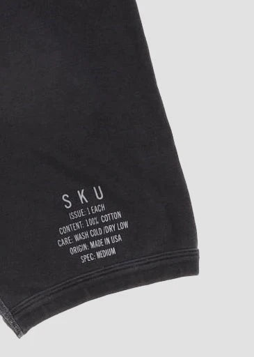 Distress Dye Supima Rib Boxer Brief Black