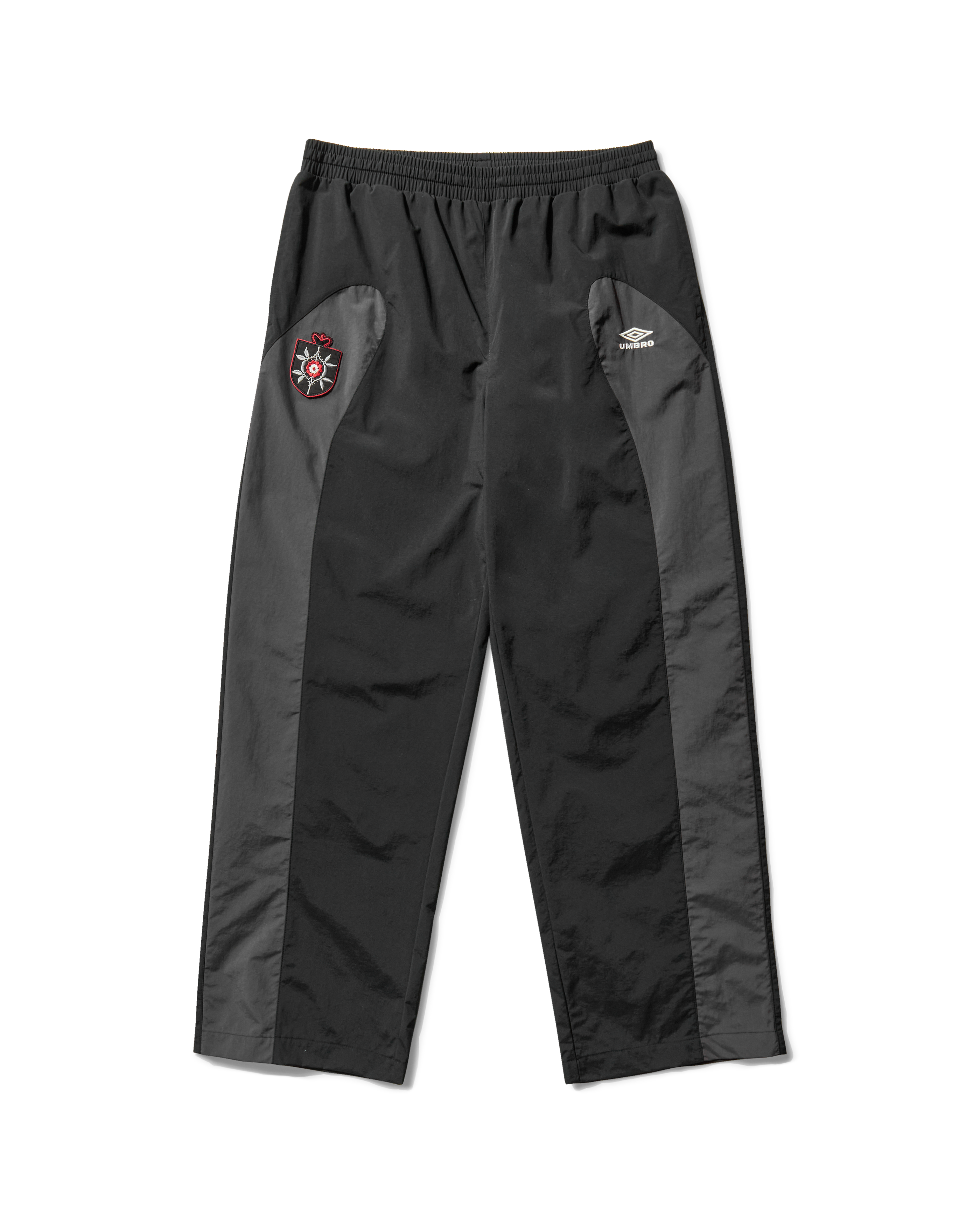 Rose Crest Track Pants Black Dark Gray