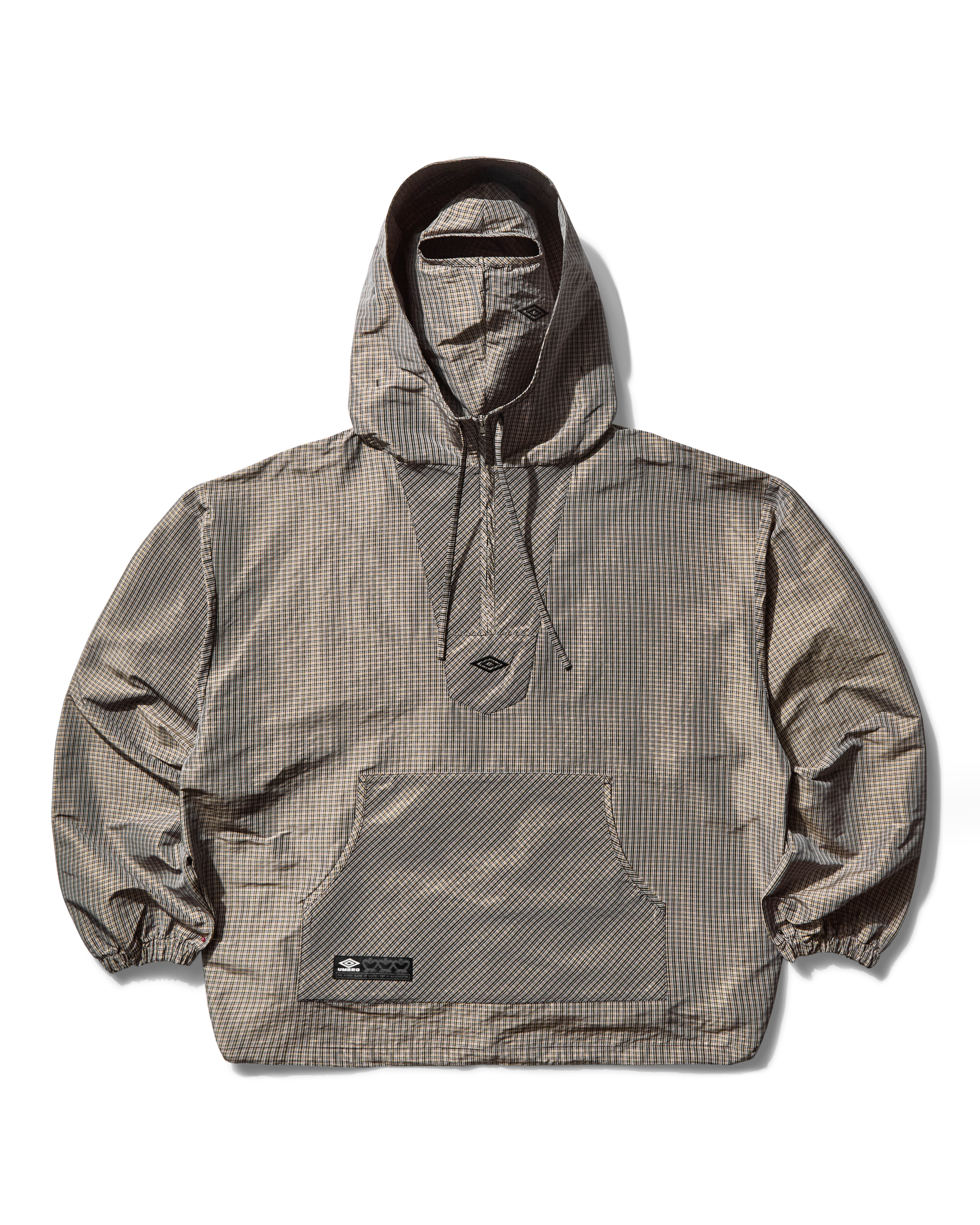 Masked Check Anorak Beige Black