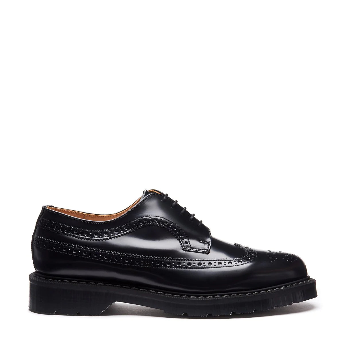 Black Hi-Shine American Brouge Shoe