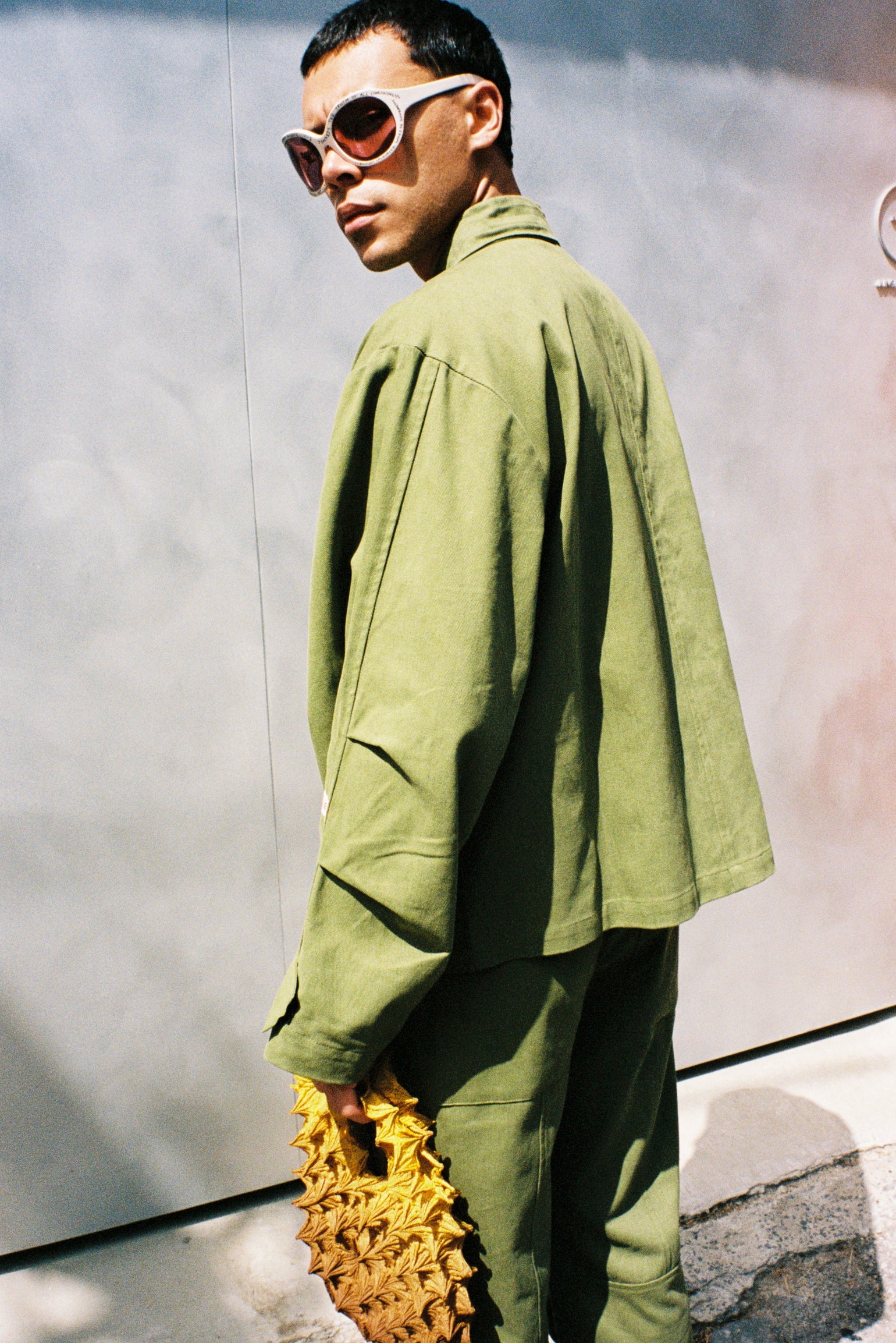 Pockets Boxy Jacket Green