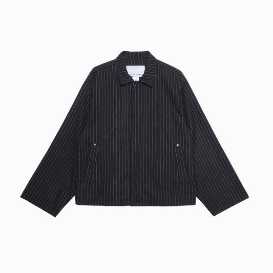 Pleated Pinstripe Jacket