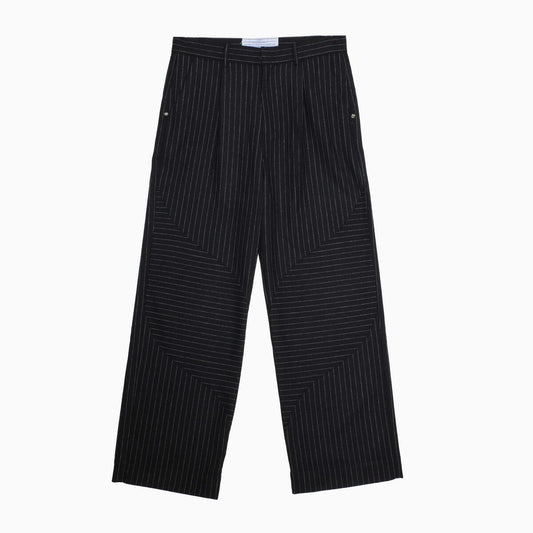 Pinstripe Slant Pant