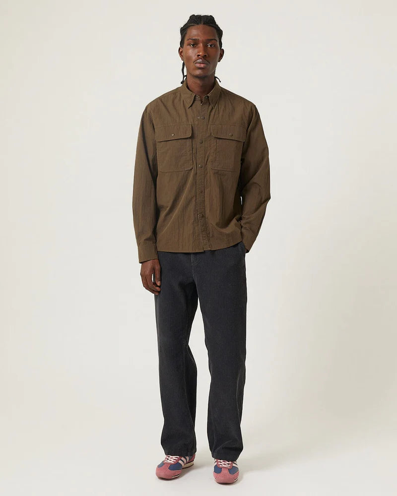 Crinkled Cotton Nylon Shirt