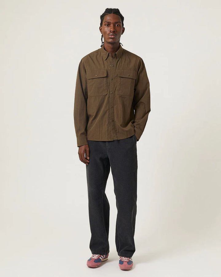 Crinkled Cotton Nylon Shirt