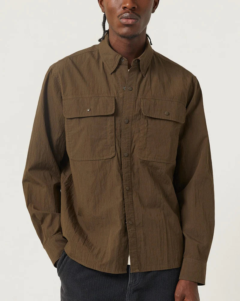 Crinkled Cotton Nylon Shirt