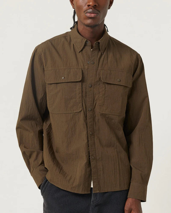 Crinkled Cotton Nylon Shirt