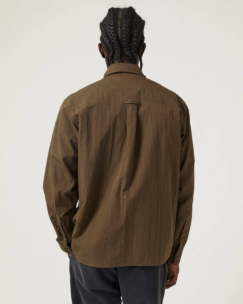 Crinkled Cotton Nylon Shirt