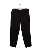 Stretch Sateen Loose Cargo Pants - Black