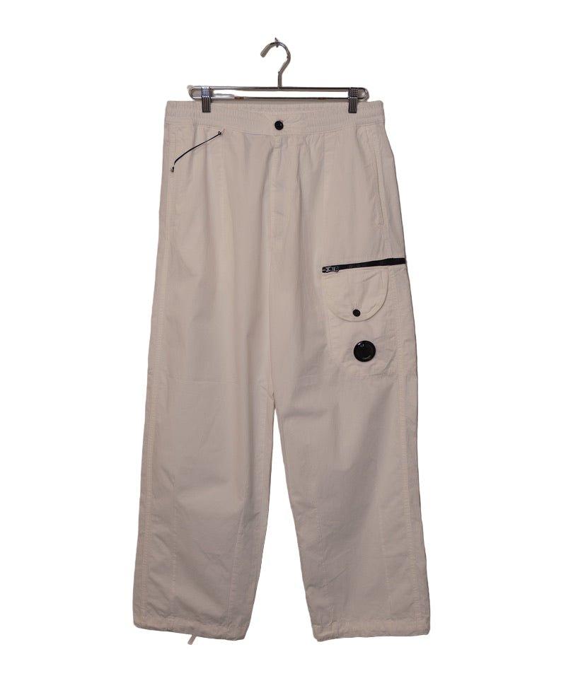 Microreps Boxy Cargo Lens Pants - Gauze White