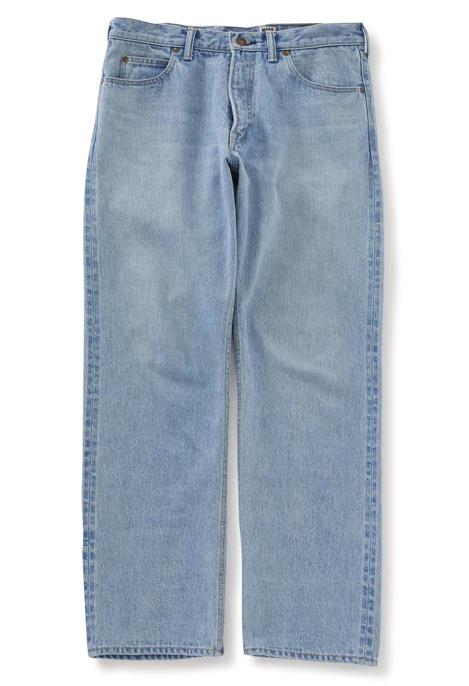 Selvedge Denim Worn Out Straight-Leg Jeans