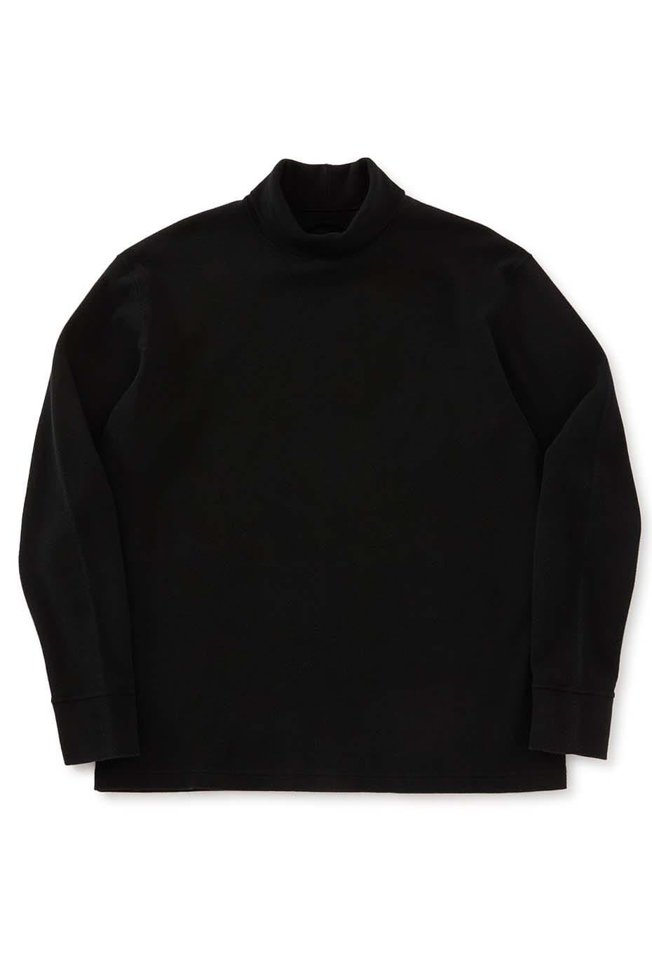 Rib Turtleneck LS Tee Black