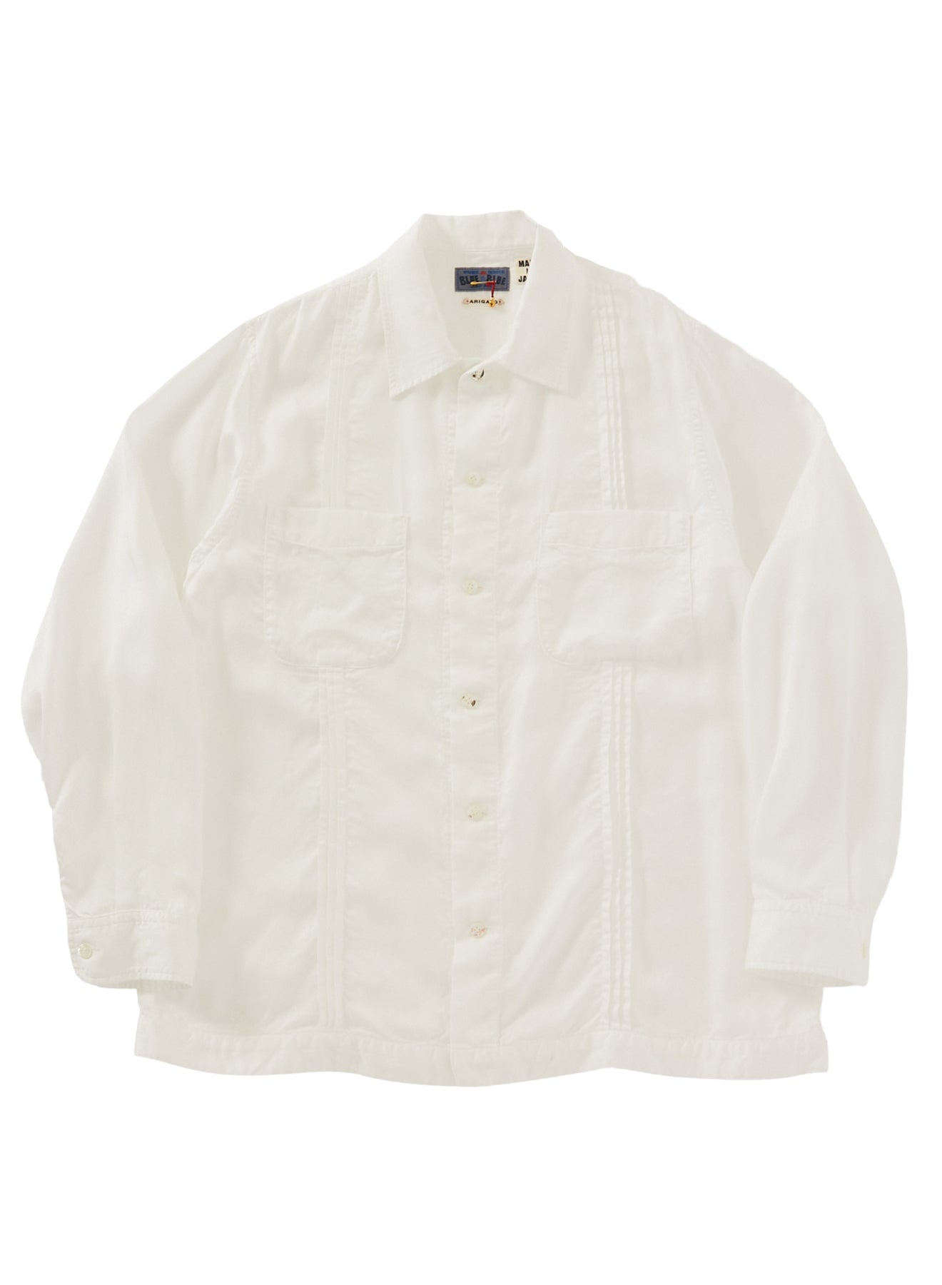 Woven Rexcell Satin Pin Tuck LS Shirt