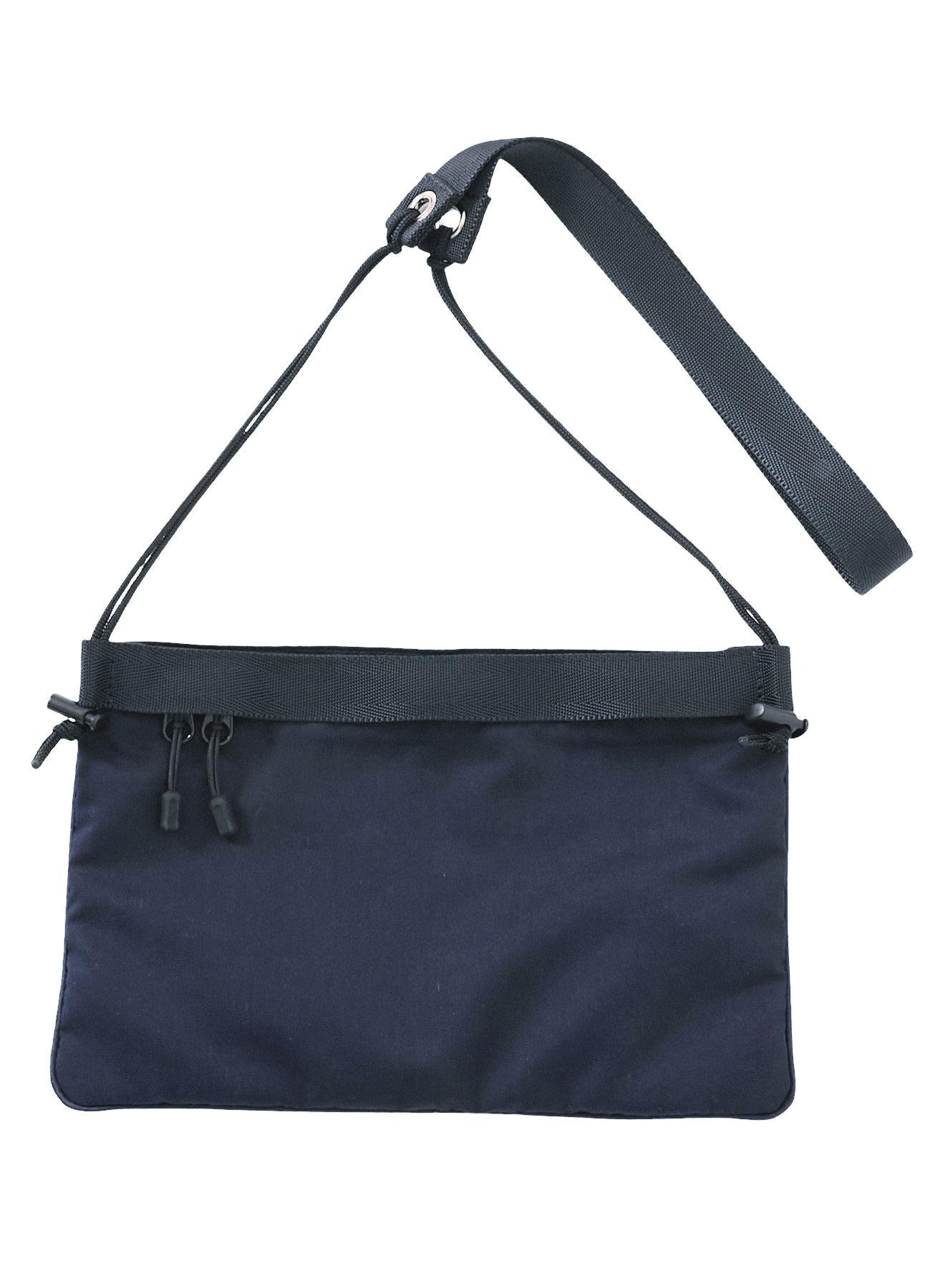 Woven Indigo Nylon Satin Shoulder Bag Plain