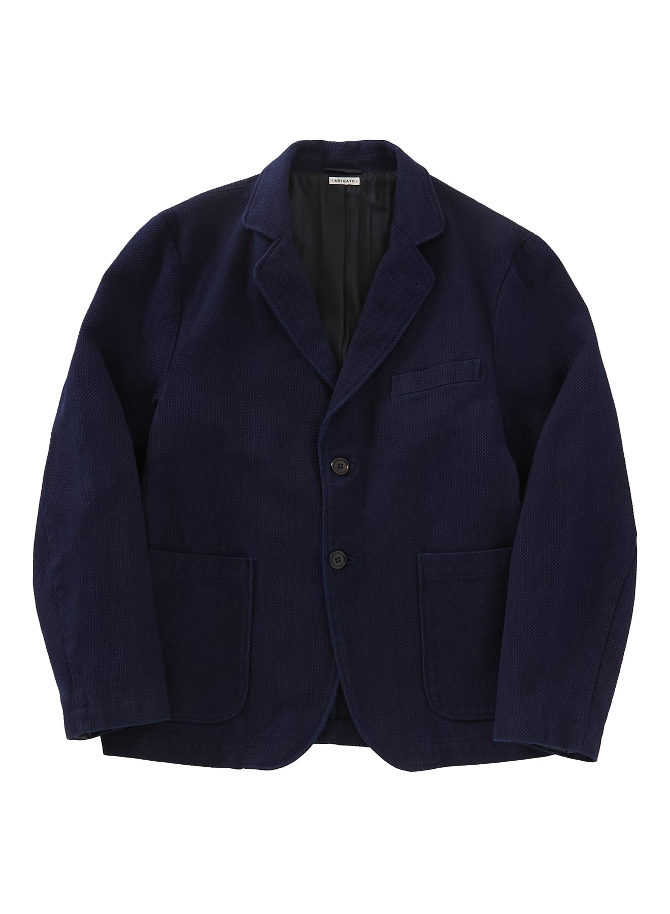 Double Cloth Sashiko Tailored Jacket Pure Indigo