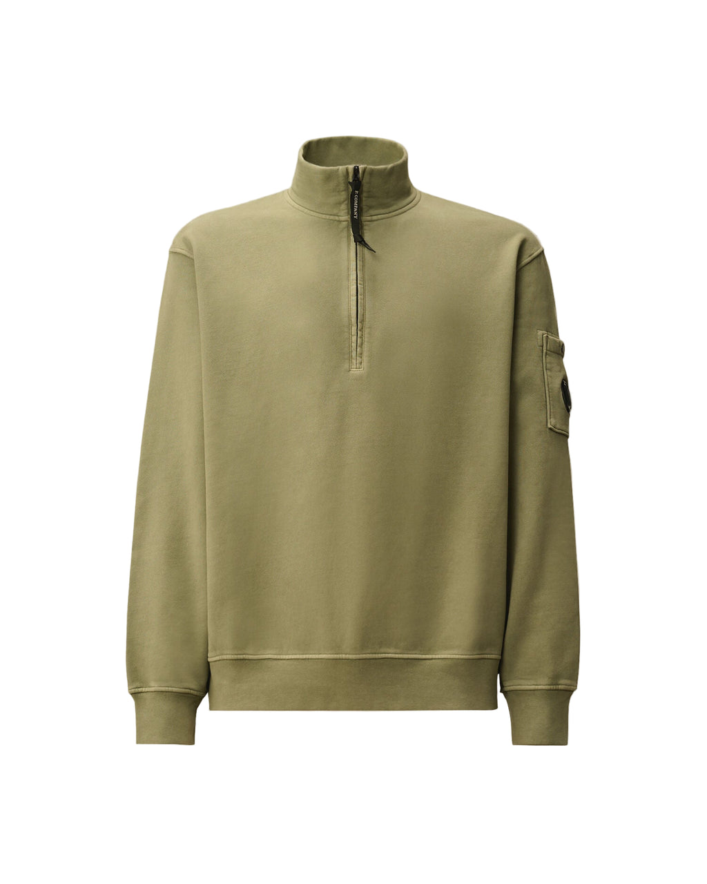 Polo Collar Brushed Emerized Diagonal Fleece Seagrass