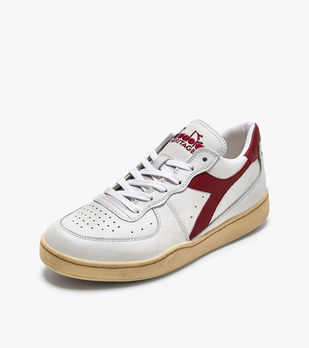 Mi Basket Low Used White/Garnet