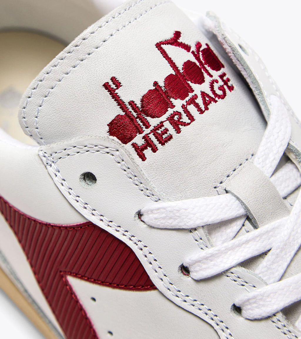 Mi Basket Low Used White/Garnet