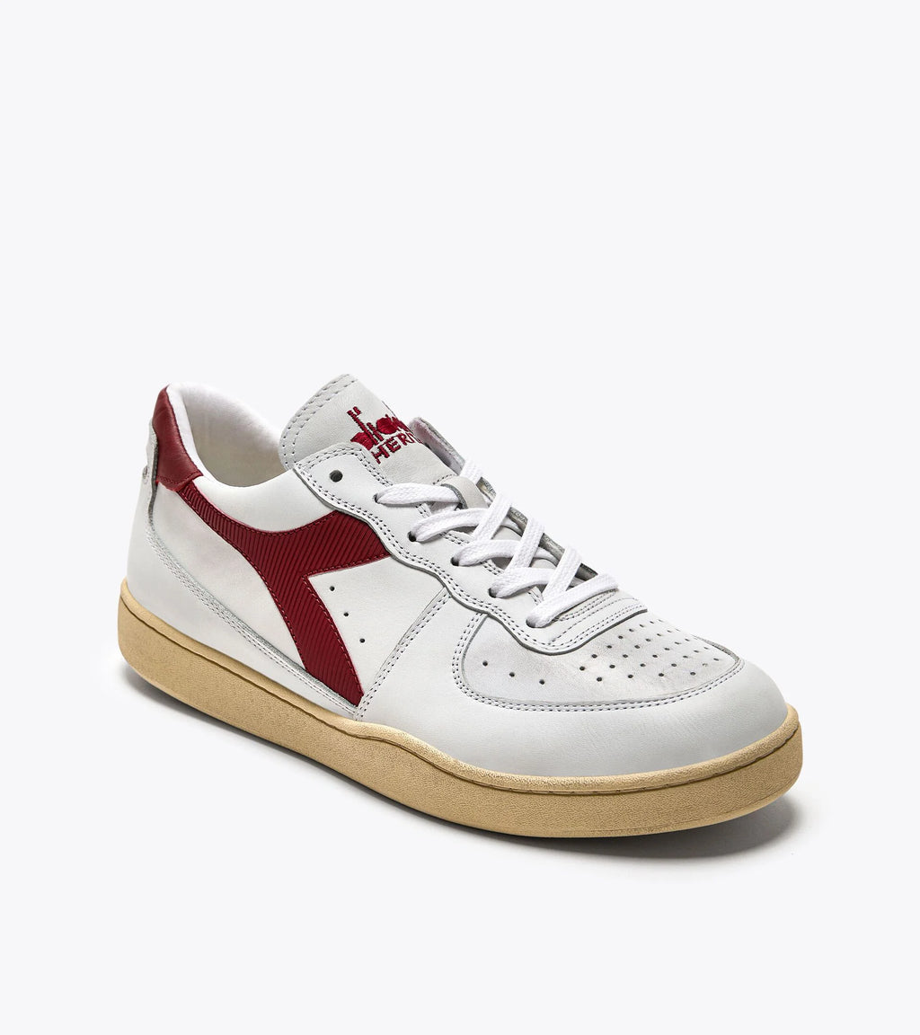 Mi Basket Low Used White/Garnet