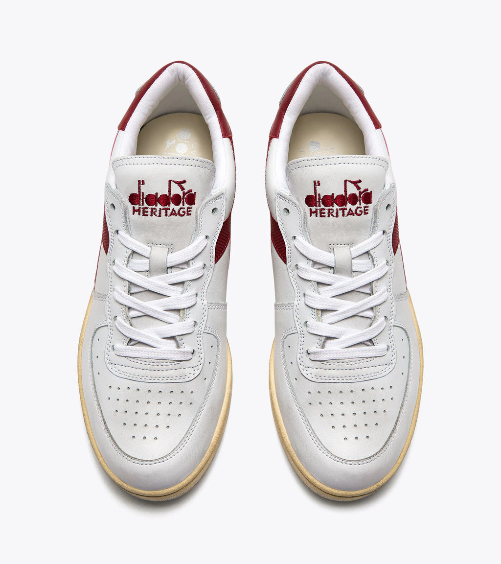 Mi Basket Low Used White/Garnet