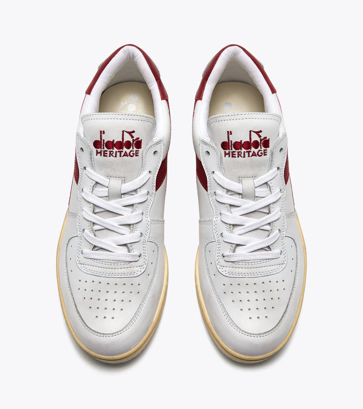 Mi Basket Low Used White/Garnet