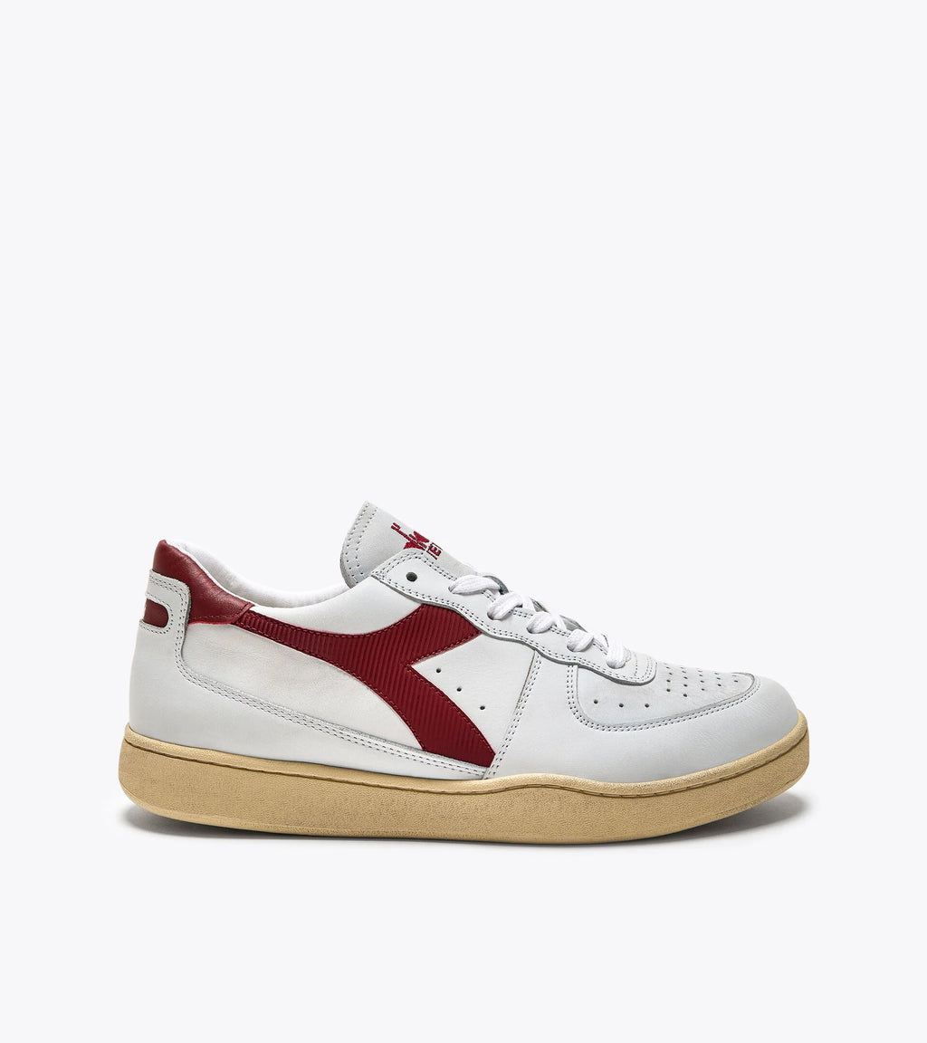 Mi Basket Low Used White/Garnet