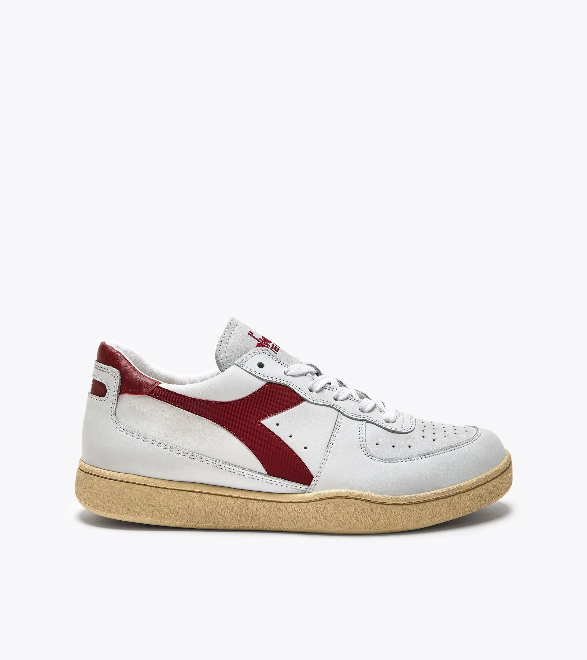 Mi Basket Low Used White/Garnet