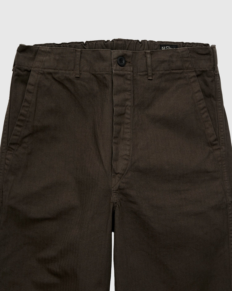 Wide Fit French Work Pant Coffee Brown