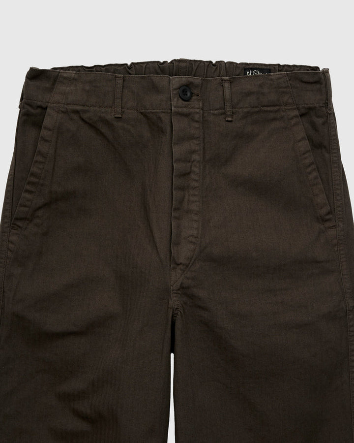 Wide Fit French Work Pant Coffee Brown