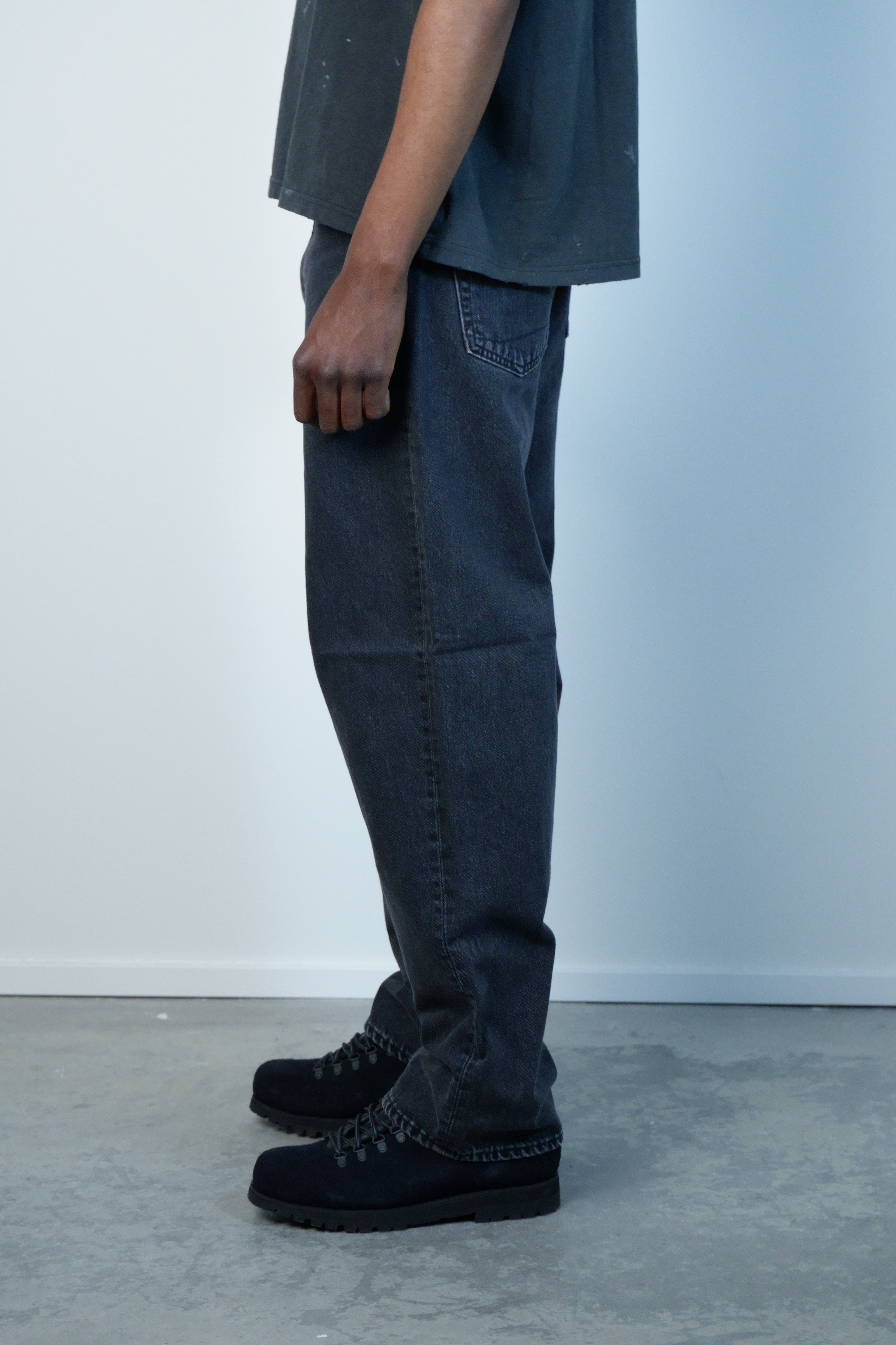 101 Dad's Fit Denim Pants Black Denim Stone
