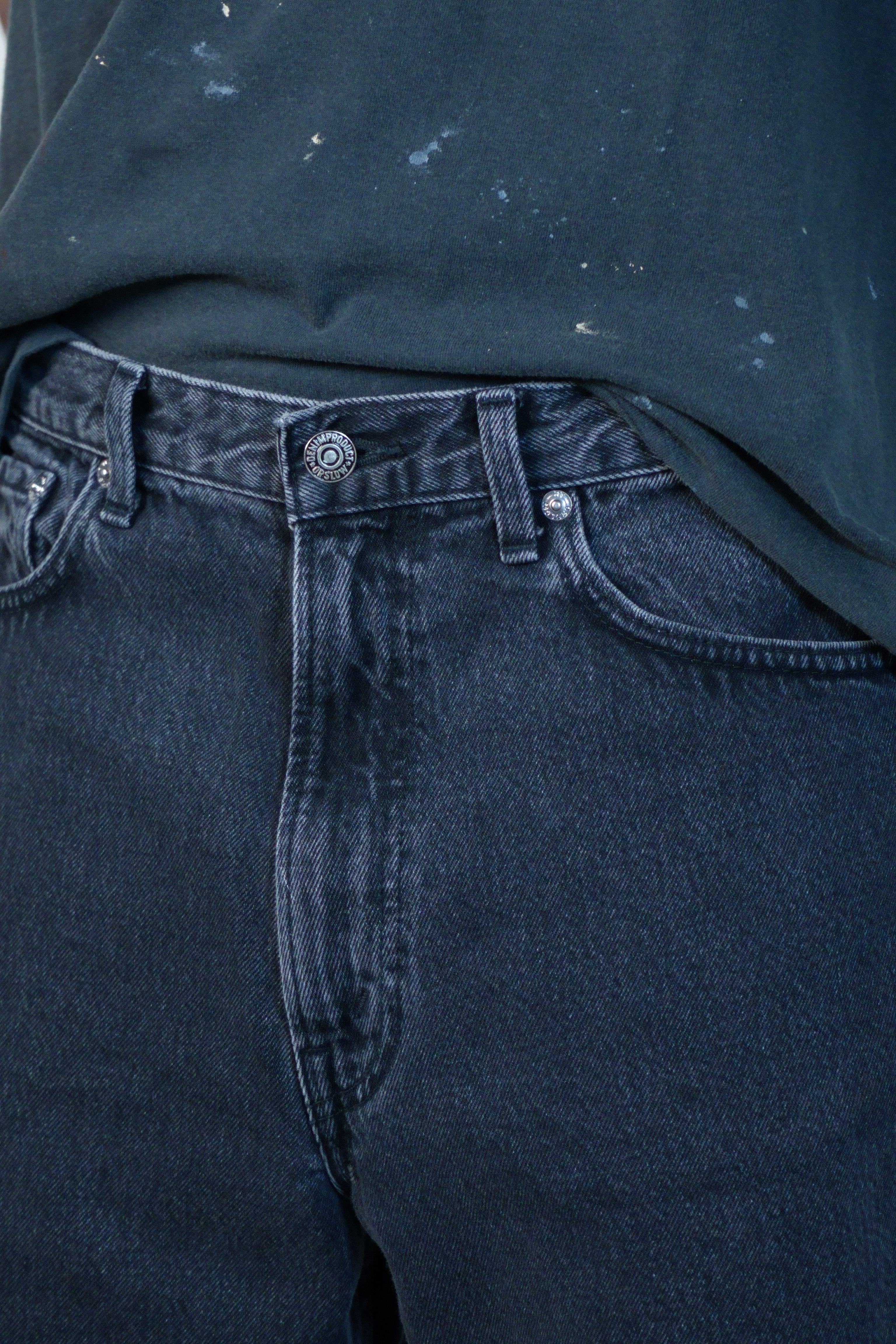 101 Dad's Fit Denim Pants Black Denim Stone