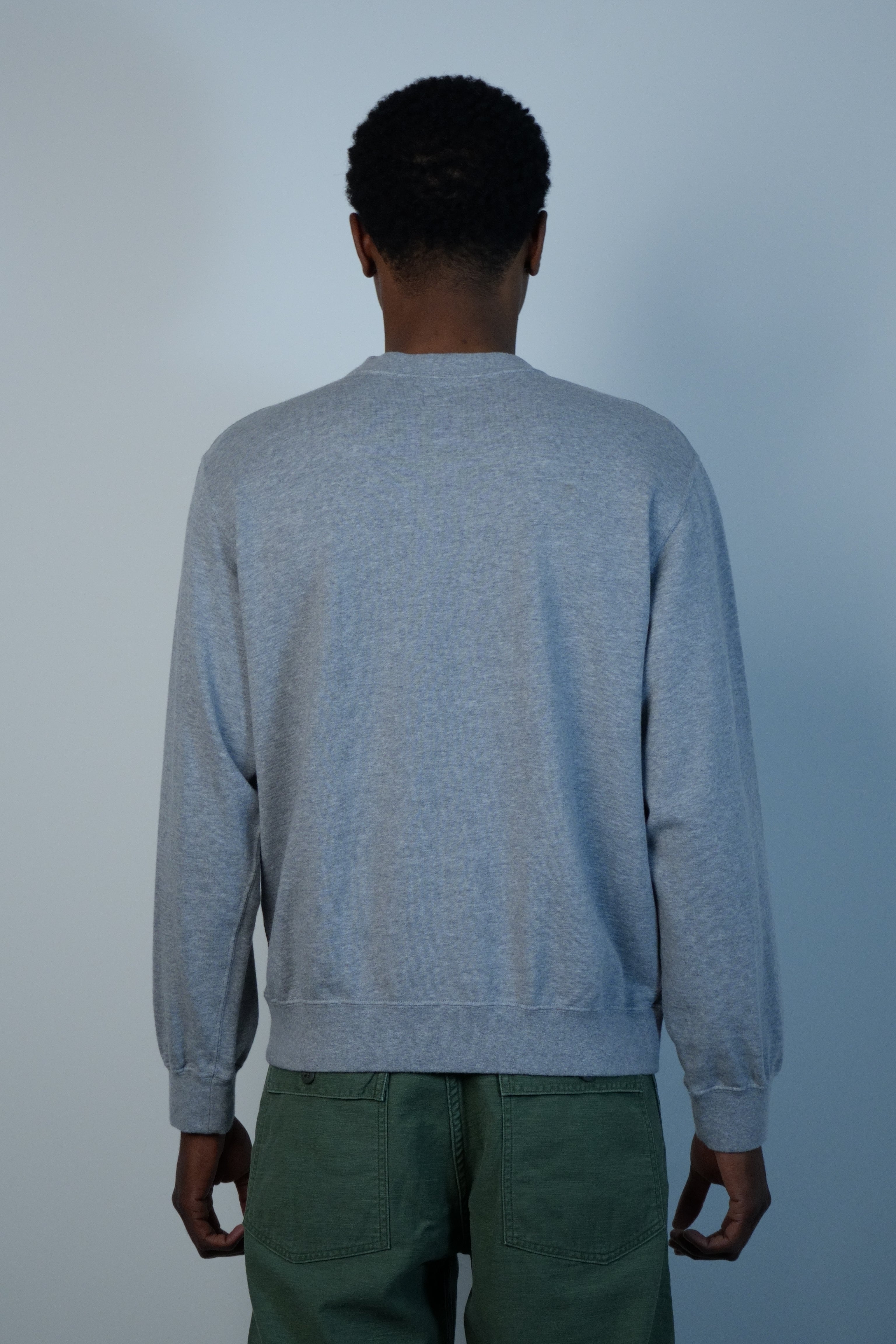 Light Weight French Terry Crewneck Sweat Shirt Heather Gray
