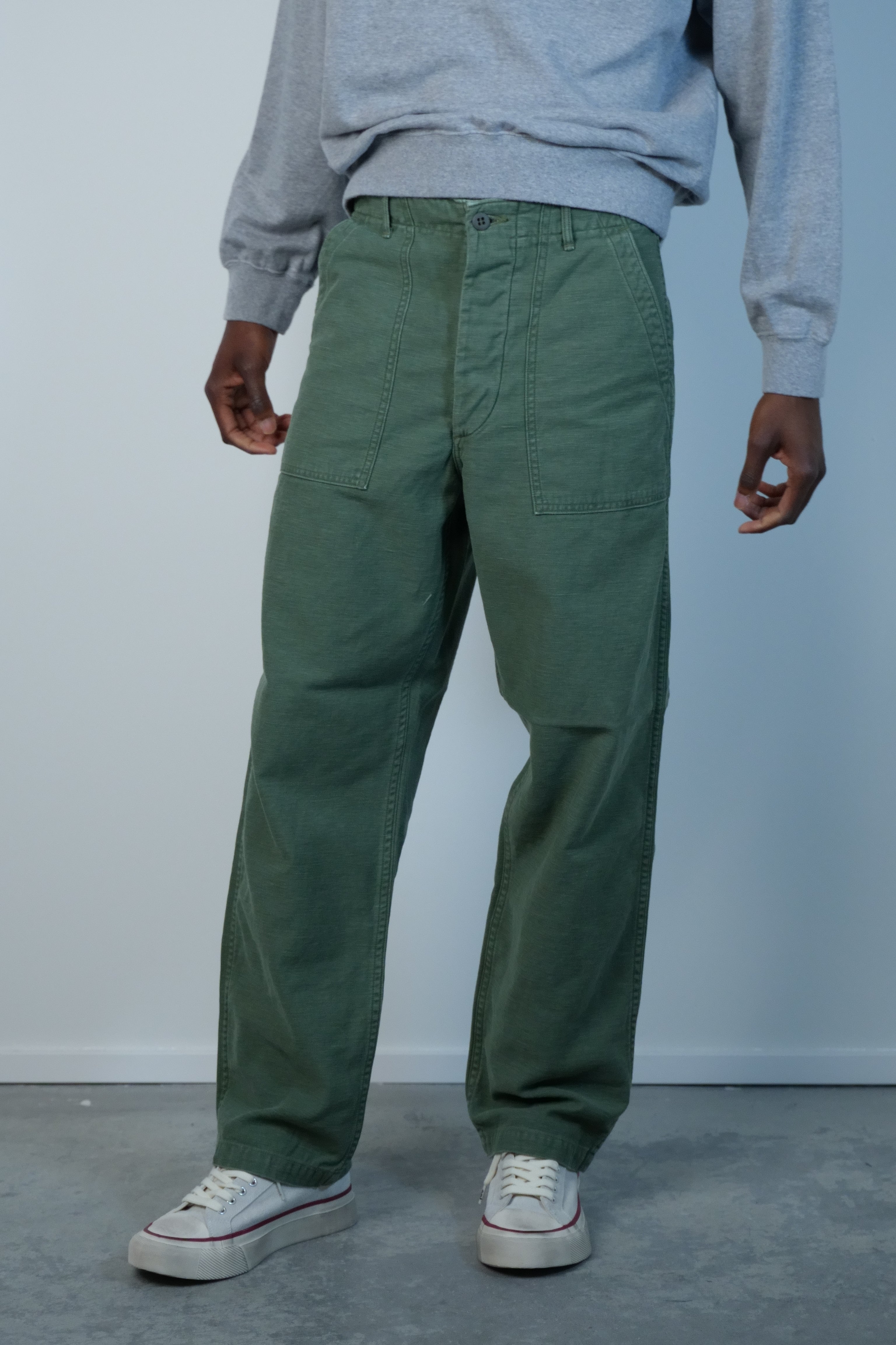 U.S Army Green Fatigue Pants Used Wash (Regular Fit)