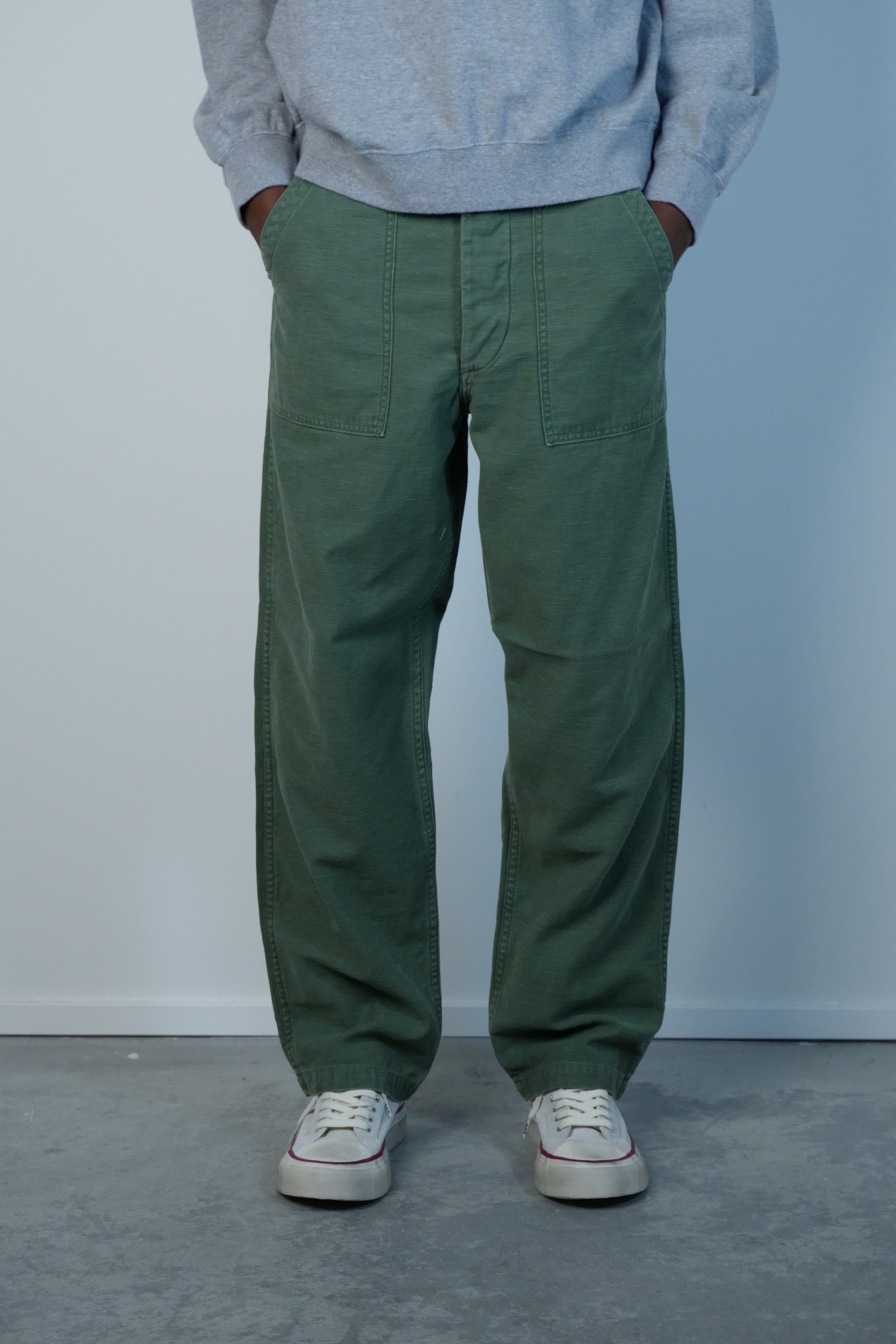 U.S Army Green Fatigue Pants Used Wash (Regular Fit)