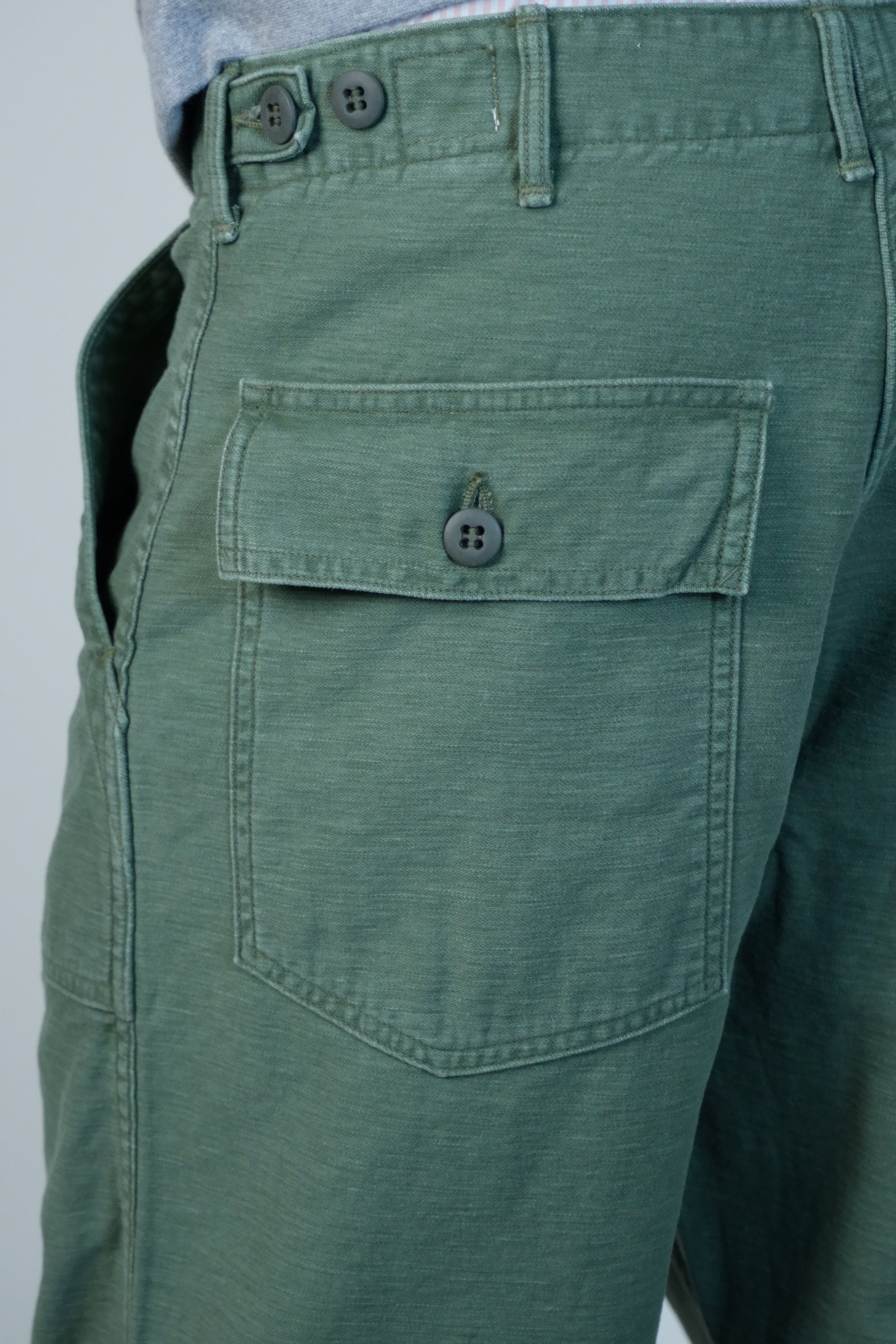 U.S Army Green Fatigue Pants Used Wash (Regular Fit)