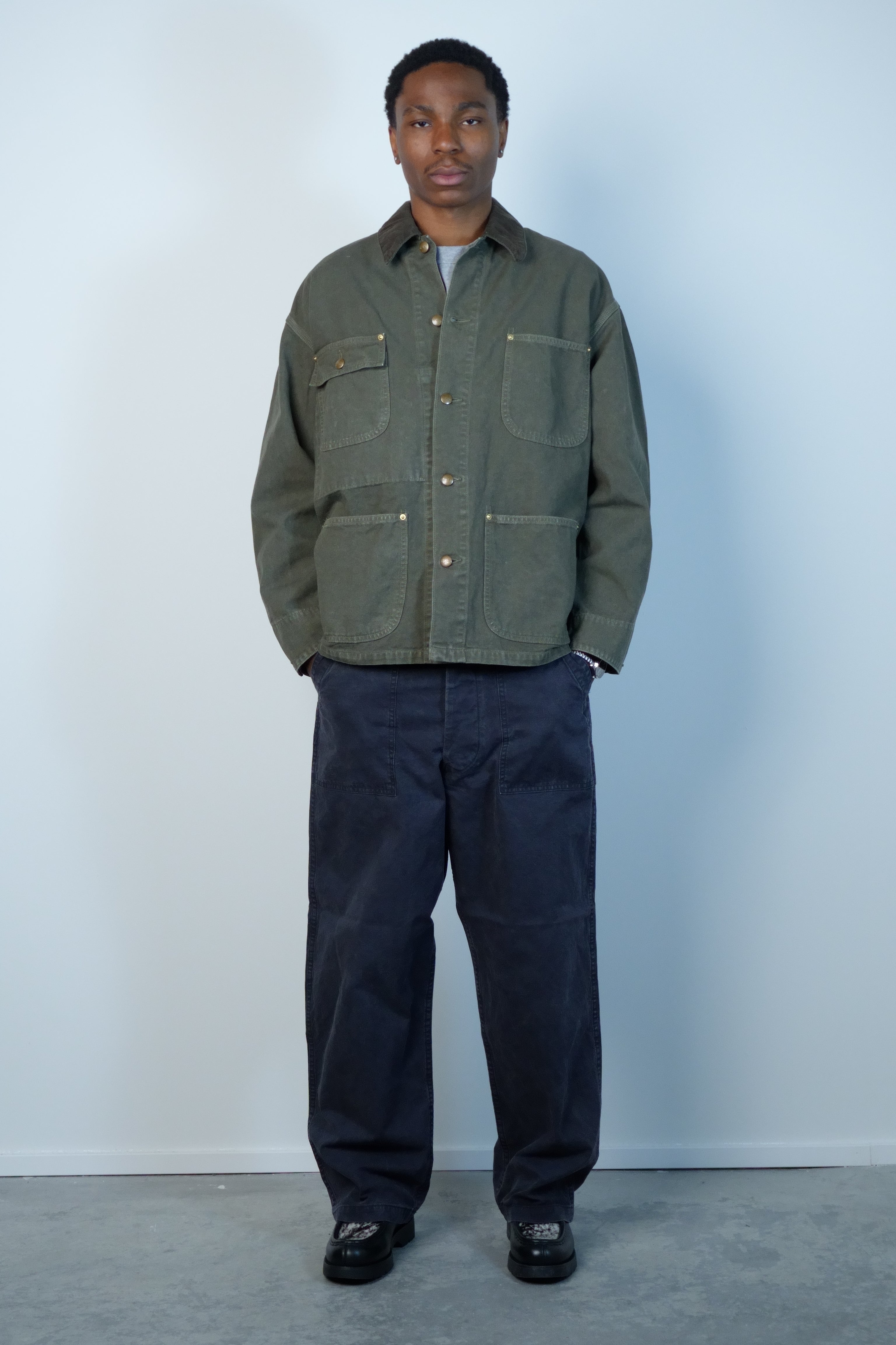 Relax Fit Oxford Coverall Army Green