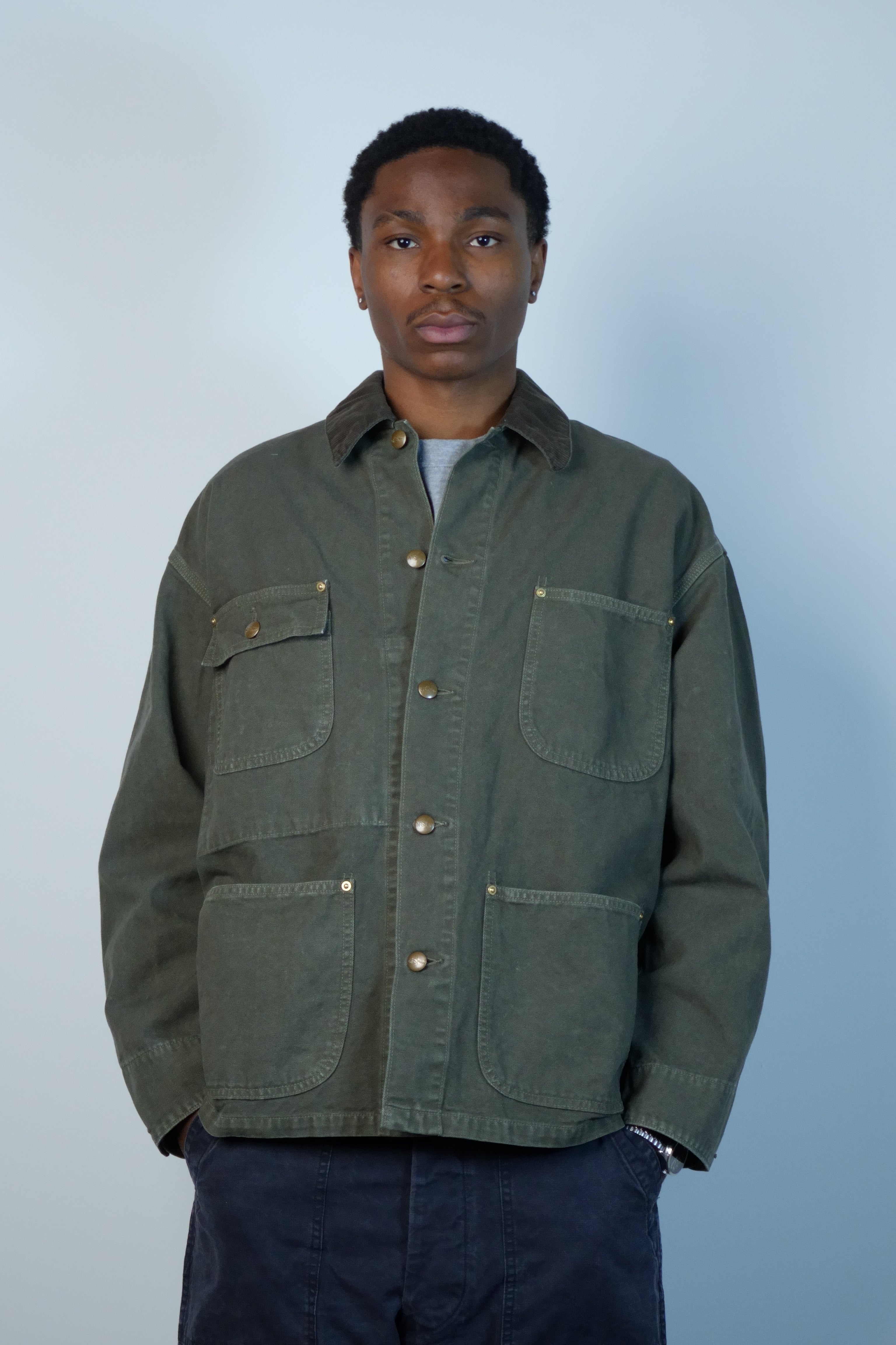 Relax Fit Oxford Coverall Army Green