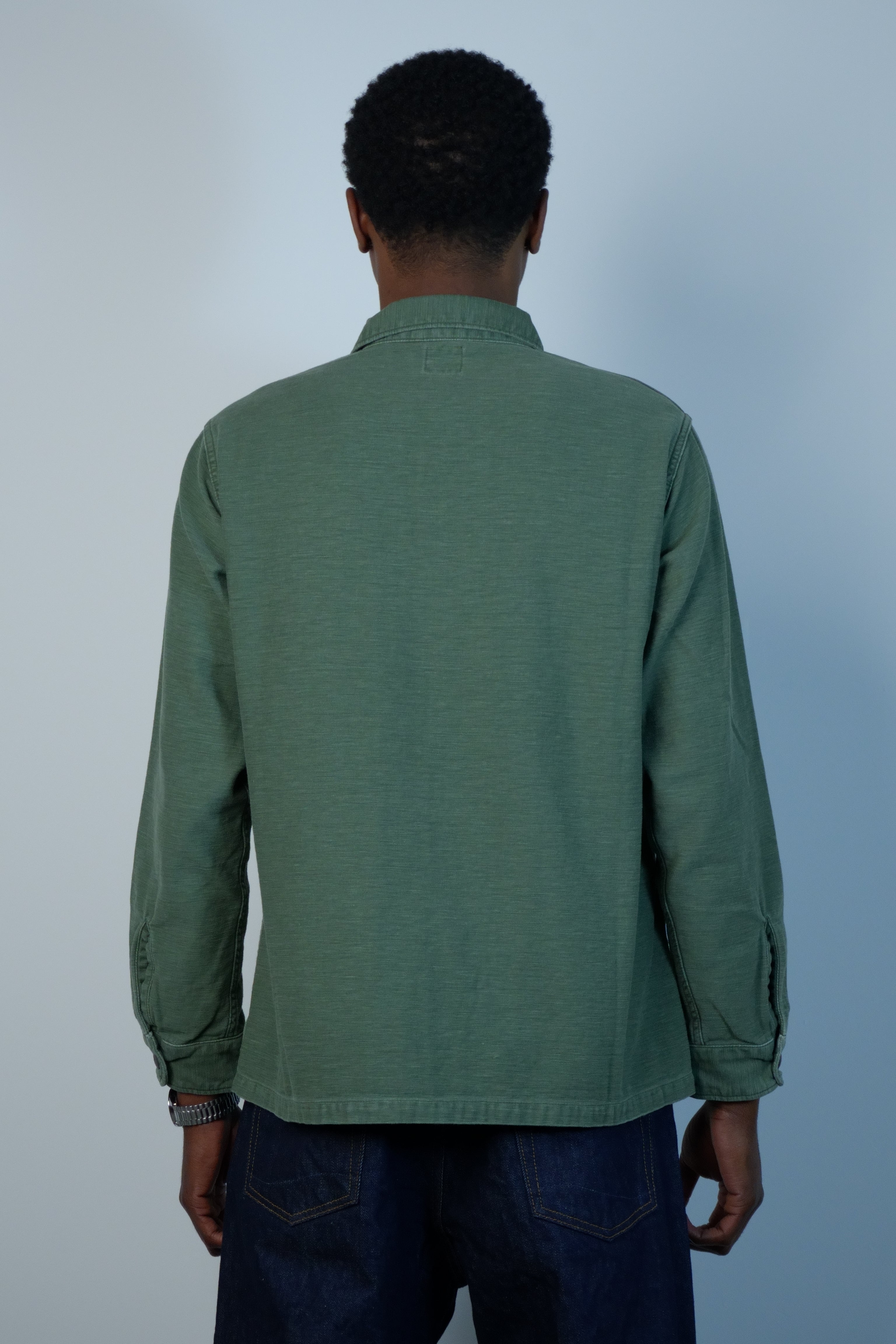 U.S Army Green Fatigue Shirt Used Wash
