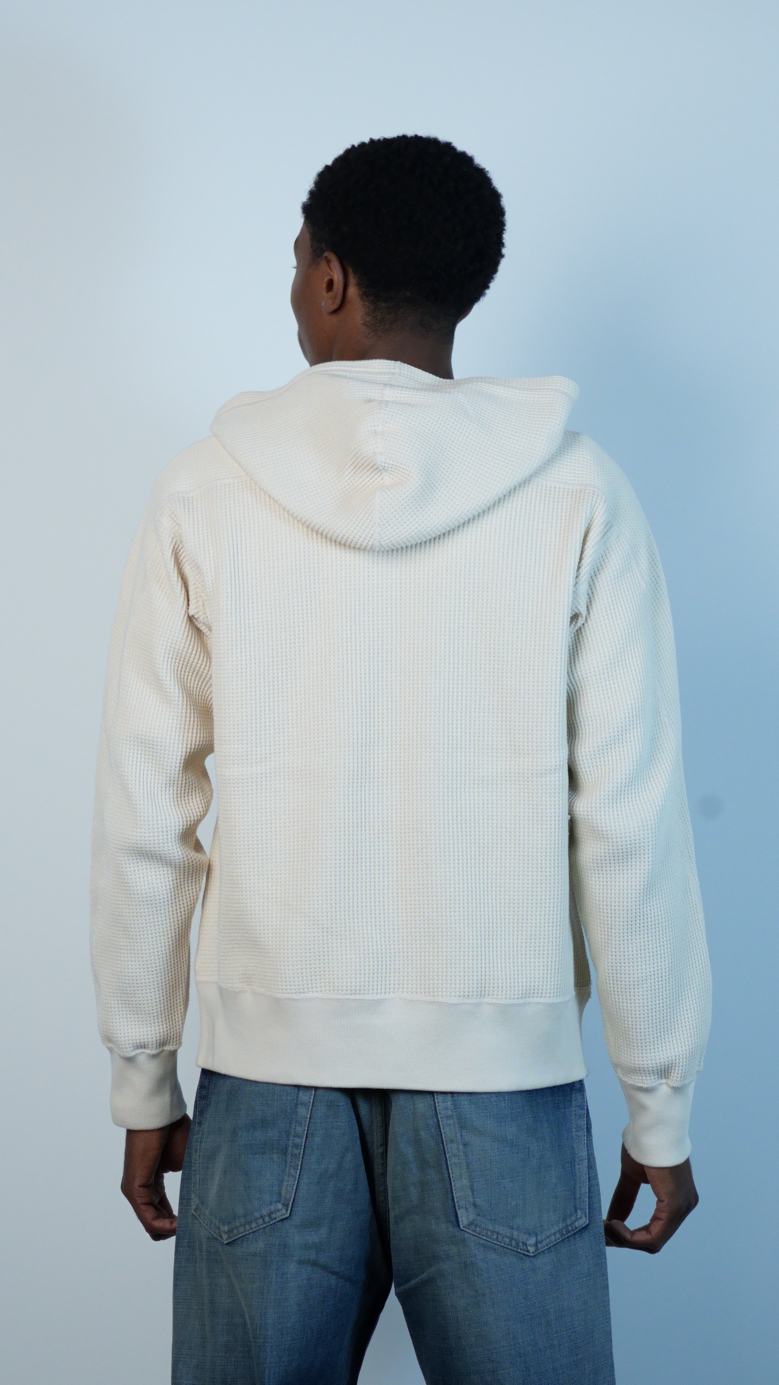 Zip-Up Thermal Hoodie Natural